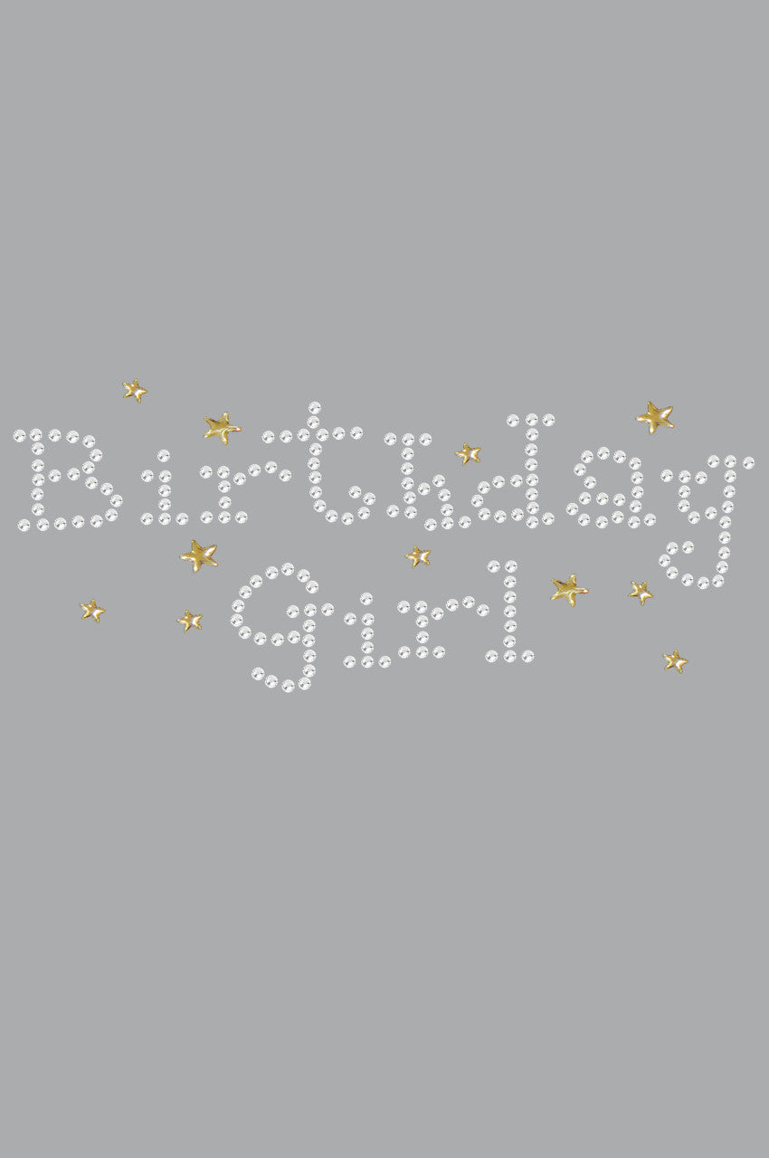 Birthday Girl with Stars - Womens T-shirt
