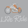 Live - Ride - Orange Motorcycle - Women's T-shirt
