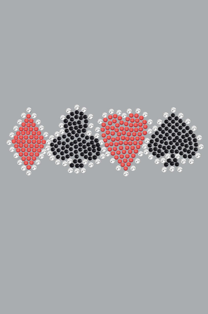 Diamond, Club, Heart, Spade - Womens T-shirt