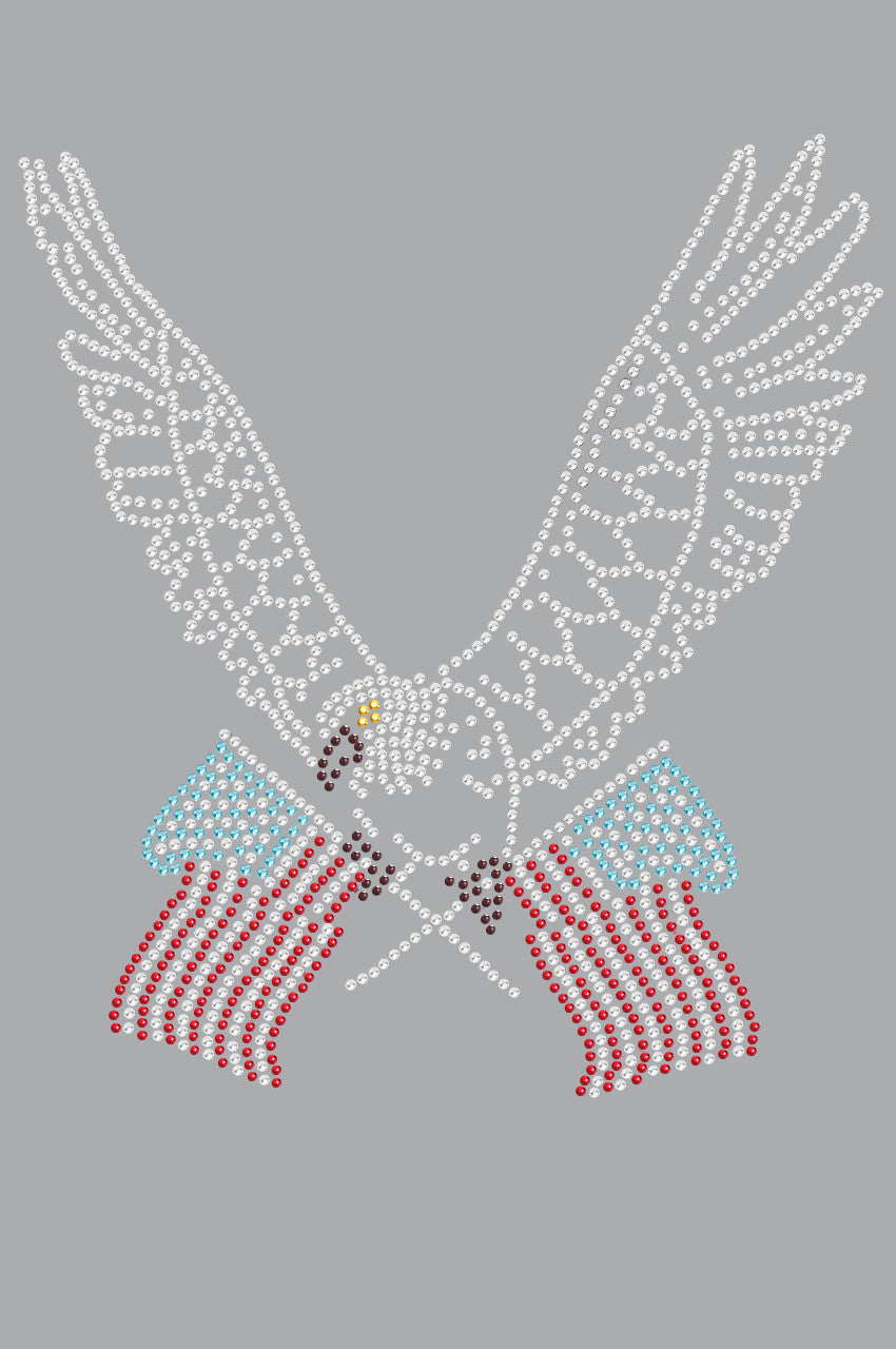 Eagle with Flags - Womens T-shirt
