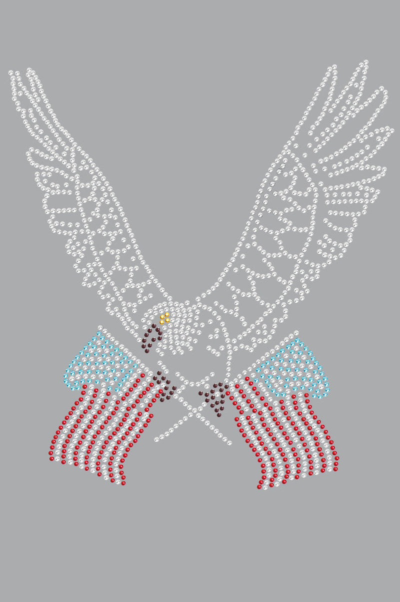 Eagle with Flags - Women's T-shirt