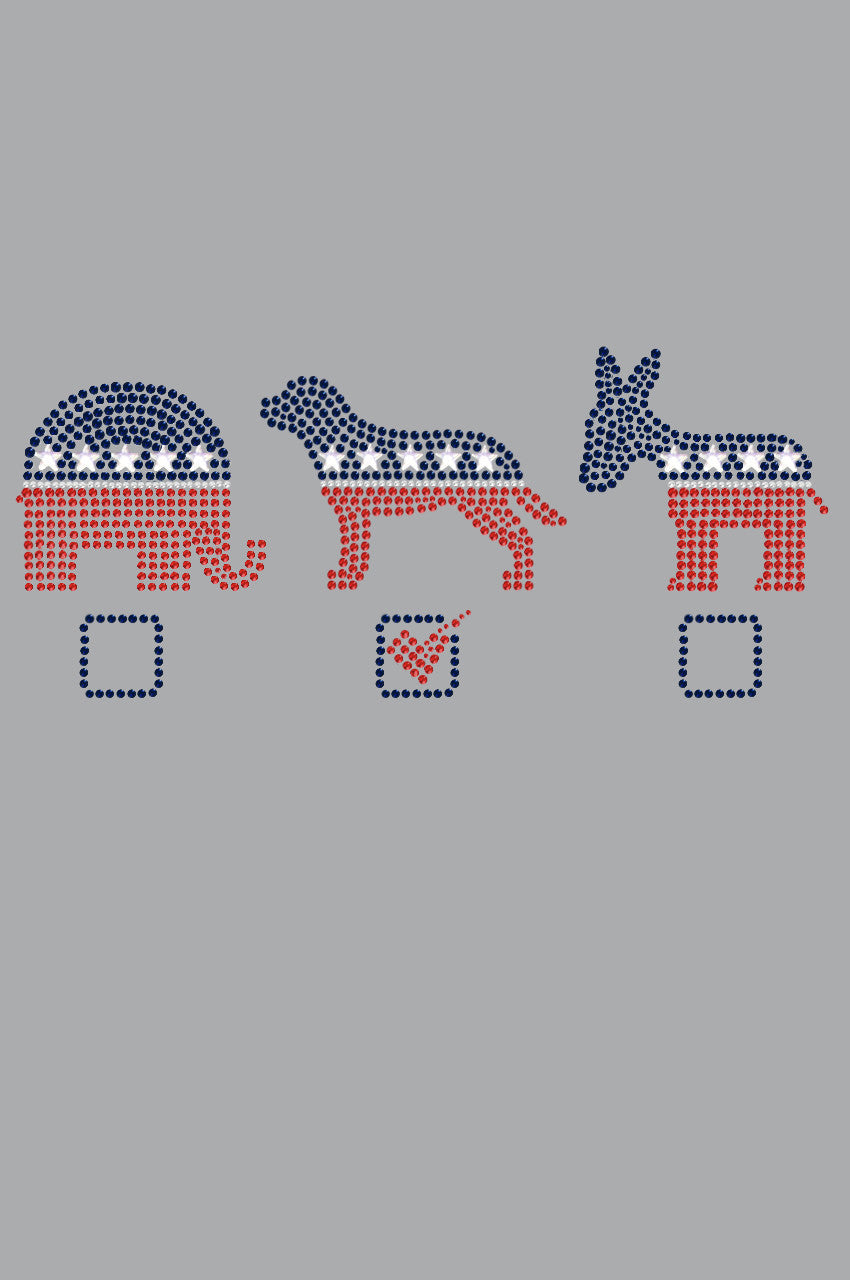 Vote Dog, Elephant, Donkey - Womens T-shirt