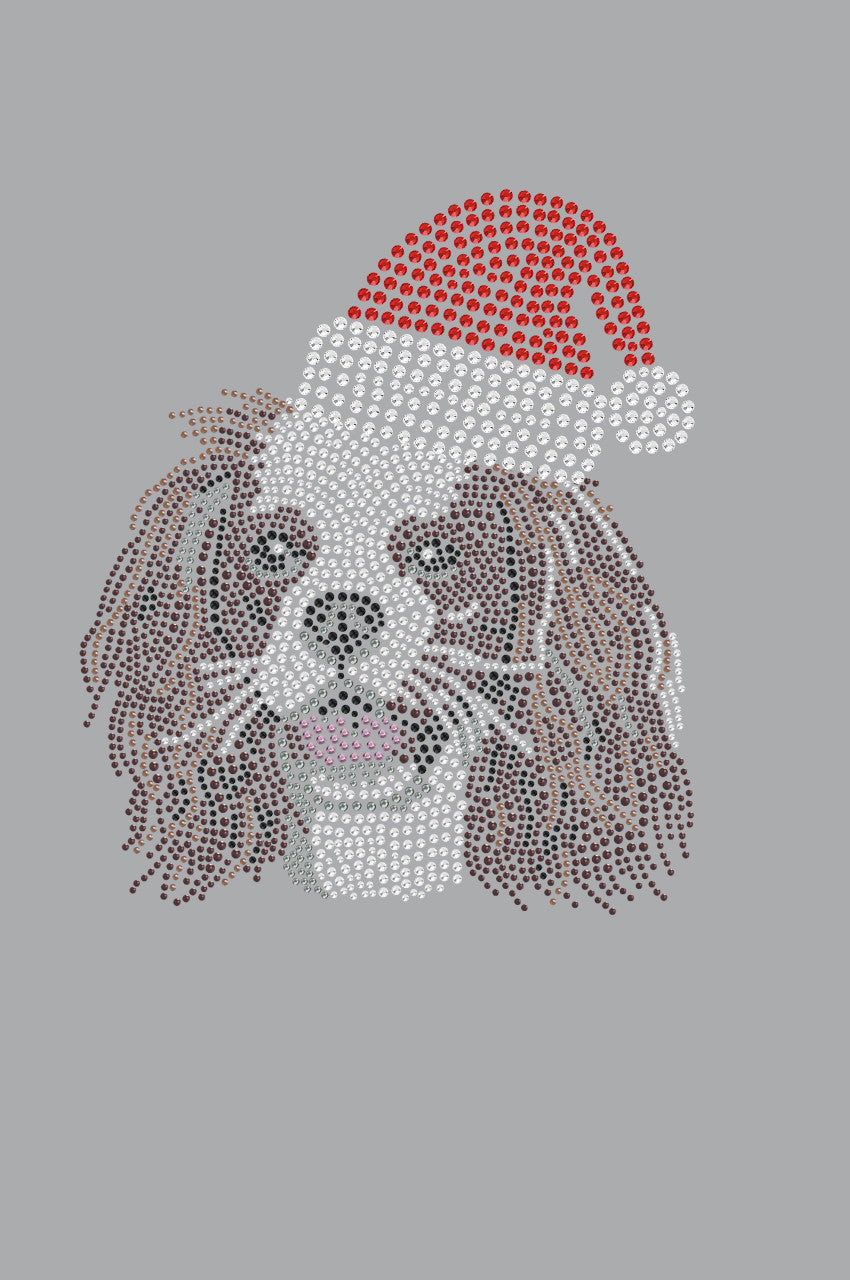 Cavalier King Charles Spaniel with Santa Hat - Womens Tee