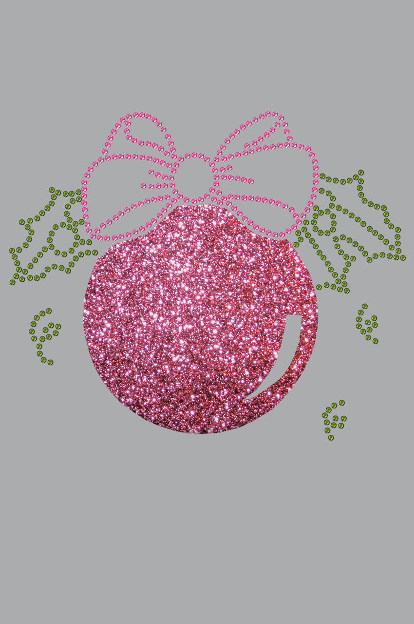 Pink Glitter Ornament - Womens T-shirt