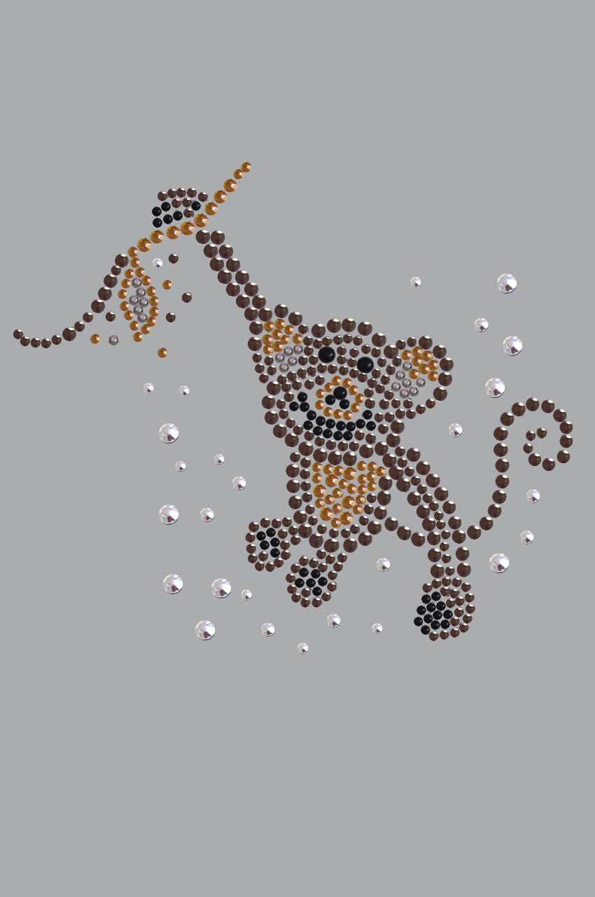 Monkey - Swinging from Vine - Womens T-shirt