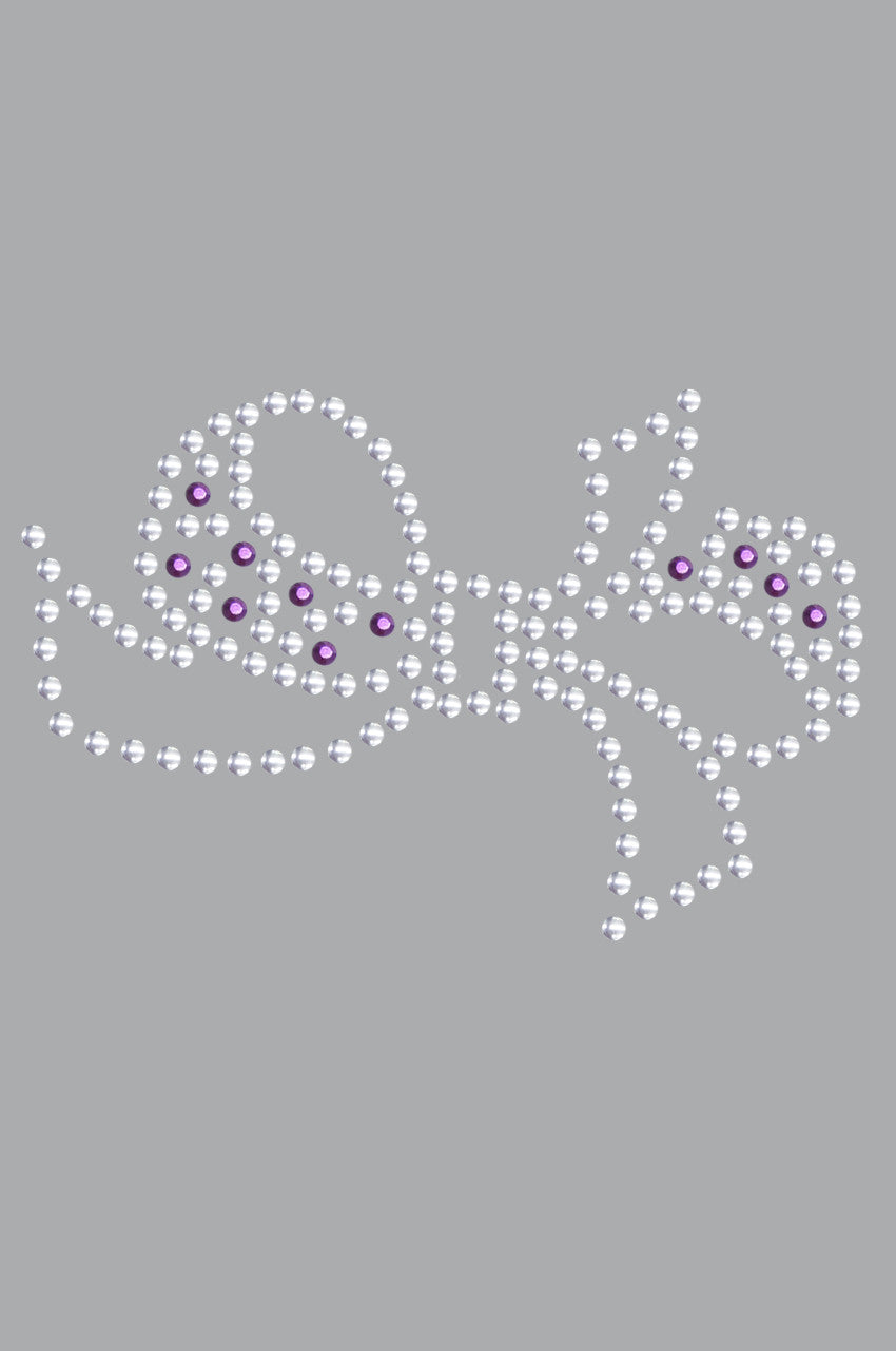 Bow (Purple & Silver) - Bandanna