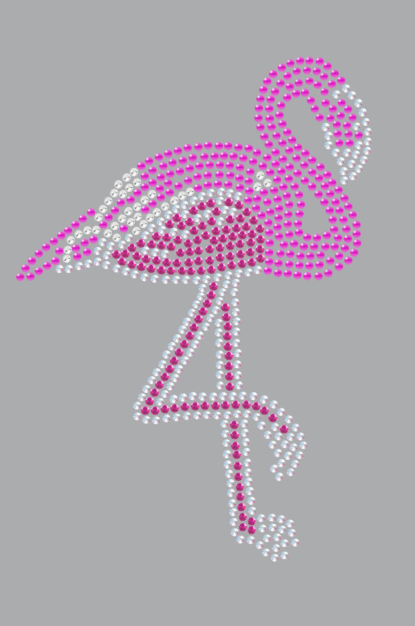 Pink Flamingo (Iridescent - AB) - Womens T-shirt