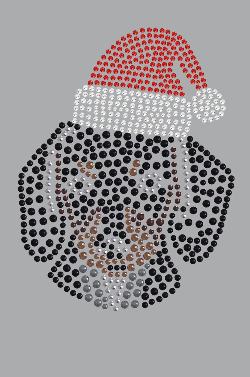 Dachshund Face with Santa Hat - Bandana