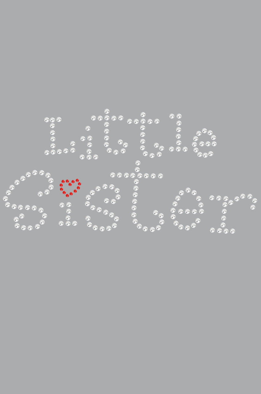 Little Sister with Red Heart - Womens T-shirt