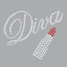 Diva with Austrian crystal Red Lipstick - Women's T-shirt