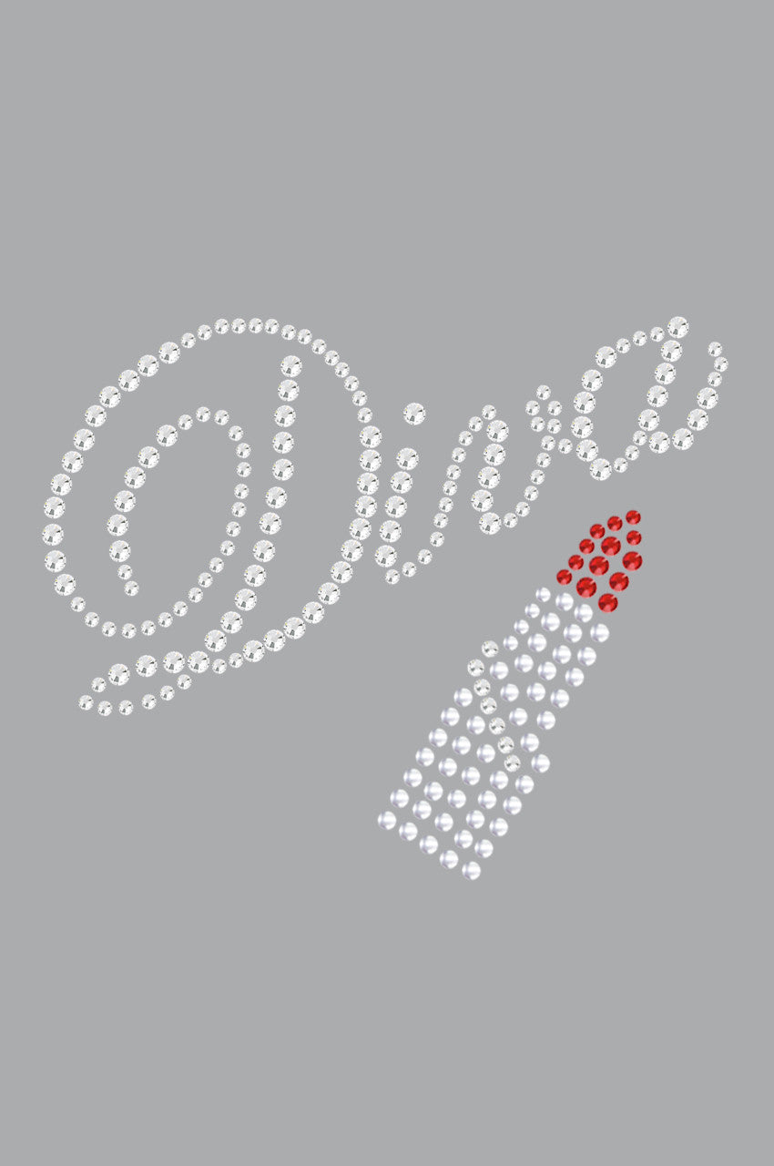 Diva with Austrian crystal Red Lipstick - Women's T-shirt