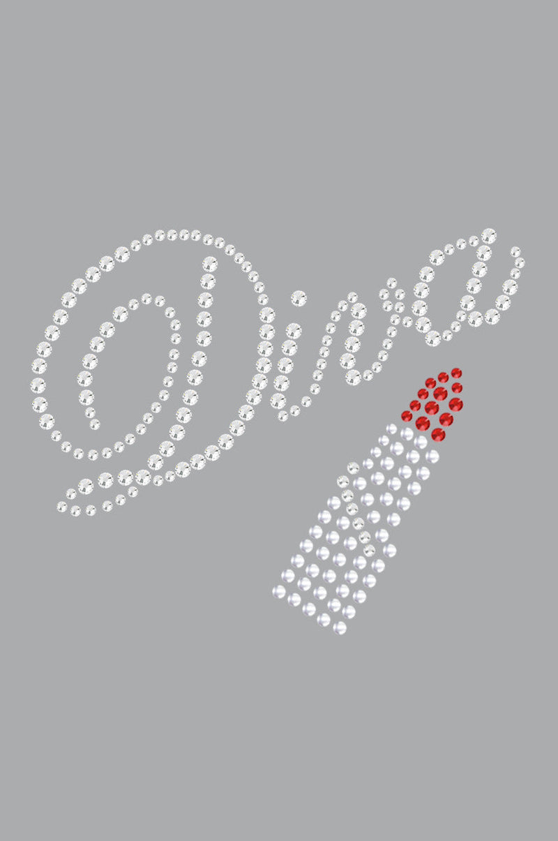 Diva with Austrian crystal Red Lipstick - Women's T-shirt