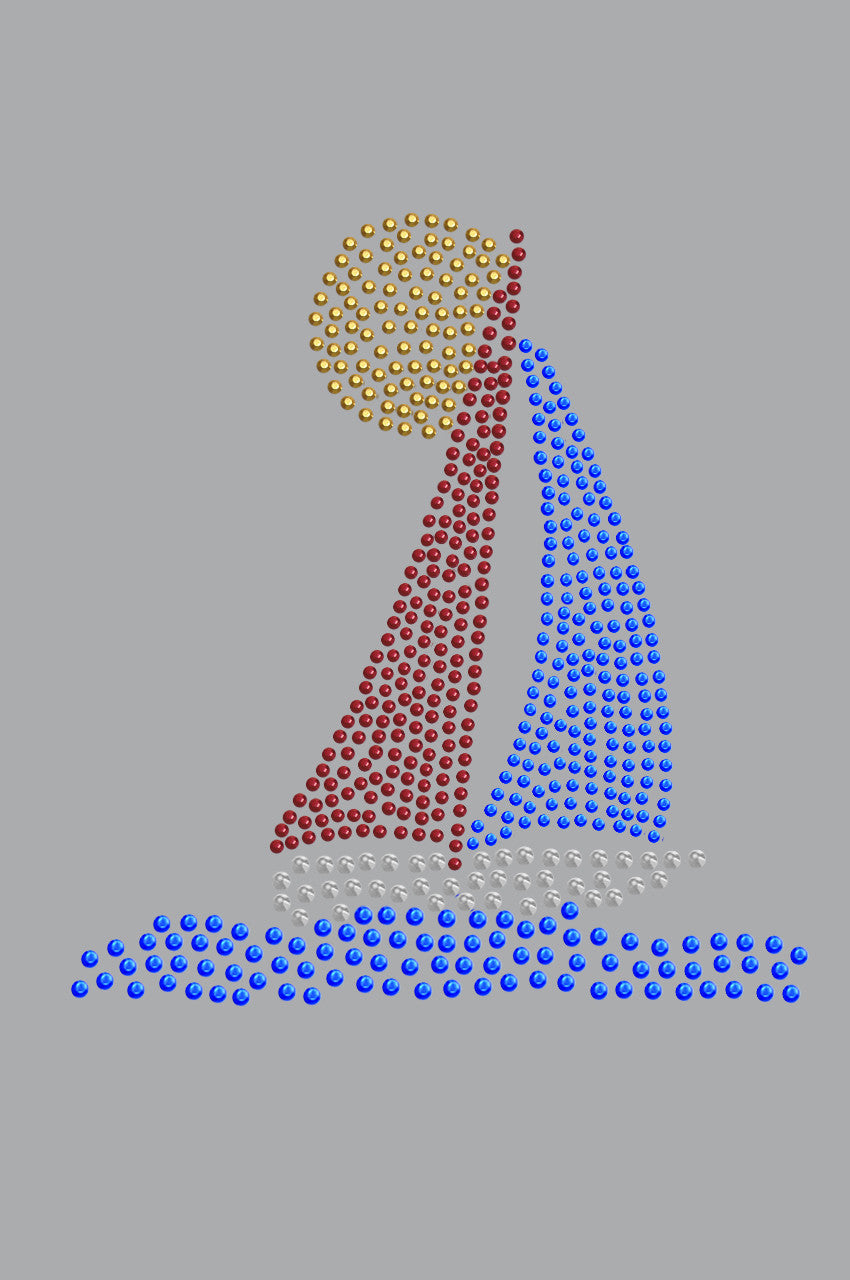 Sailboat (Rhinestud) - Women's T-shirt