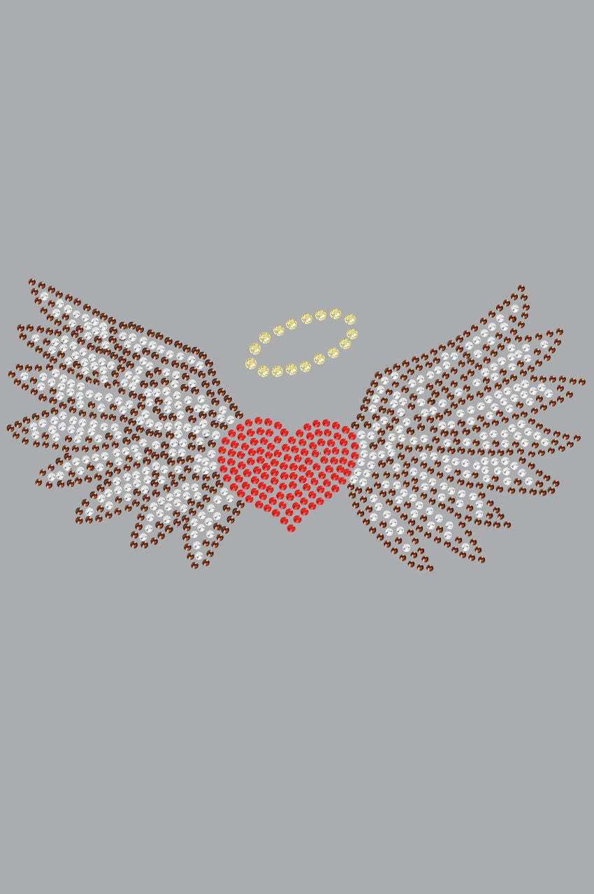 Heart with Wings & Halo - Womens T-shirt