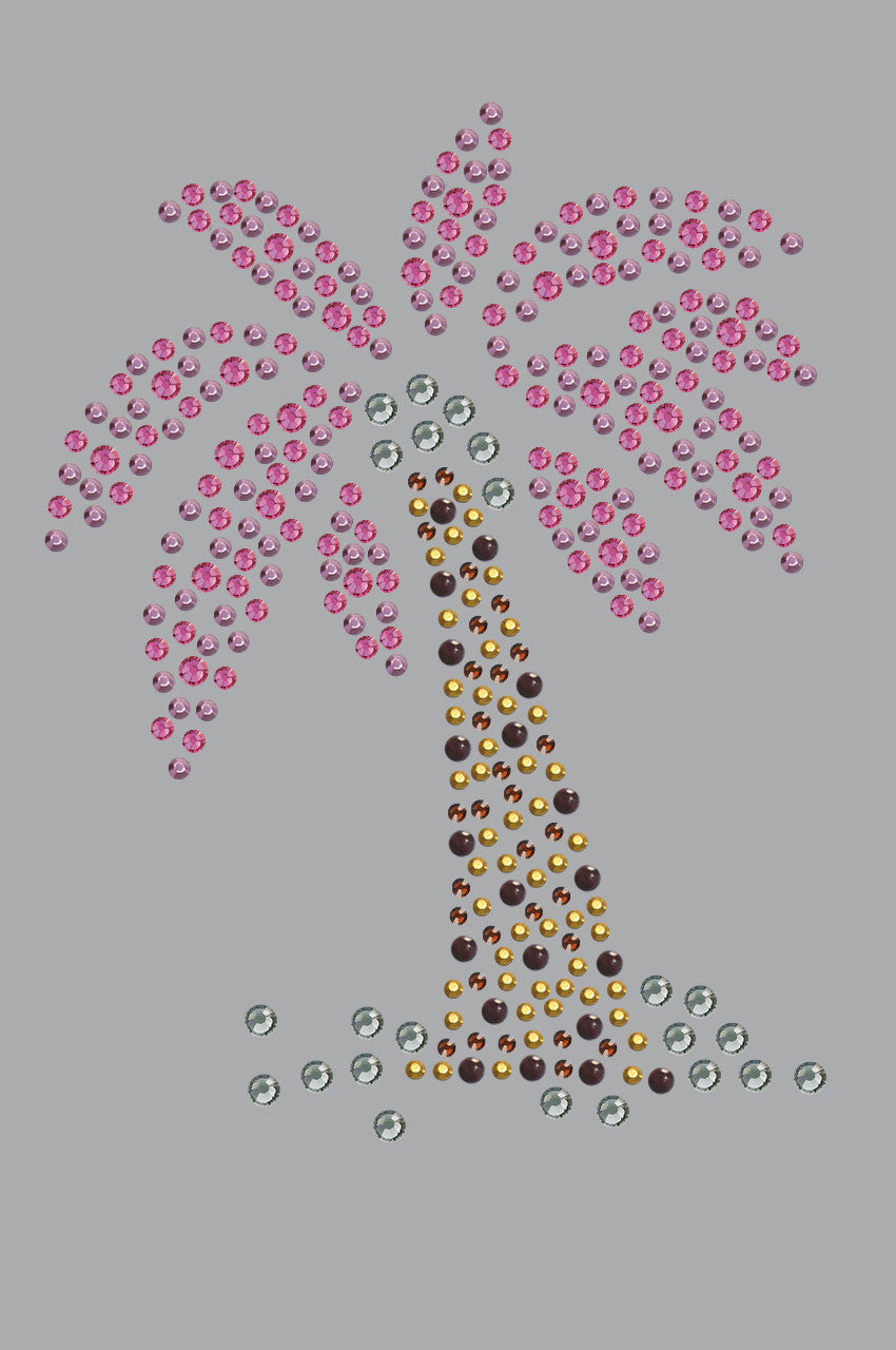 Palm Tree (Pink) - Womens T-shirt