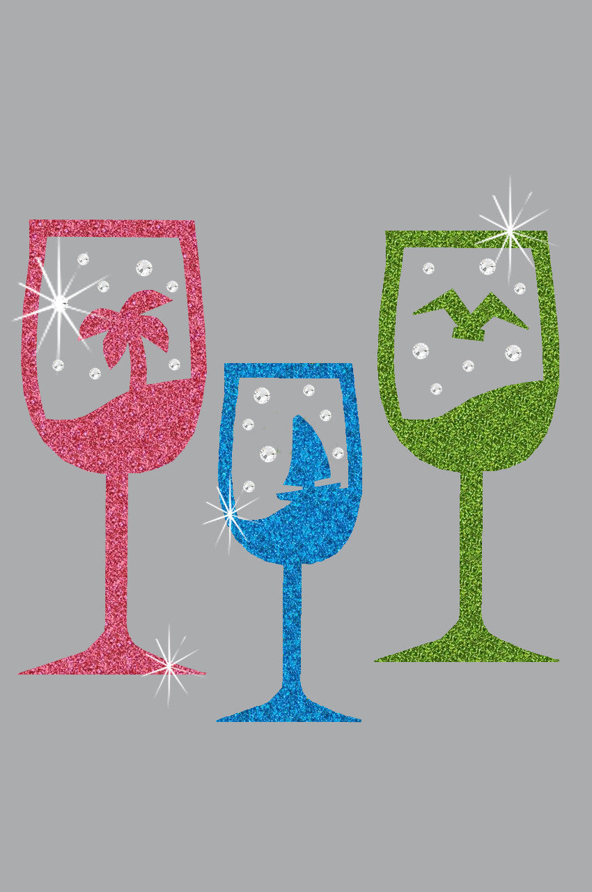 Tropical Glitter Cocktails - Womens Tee