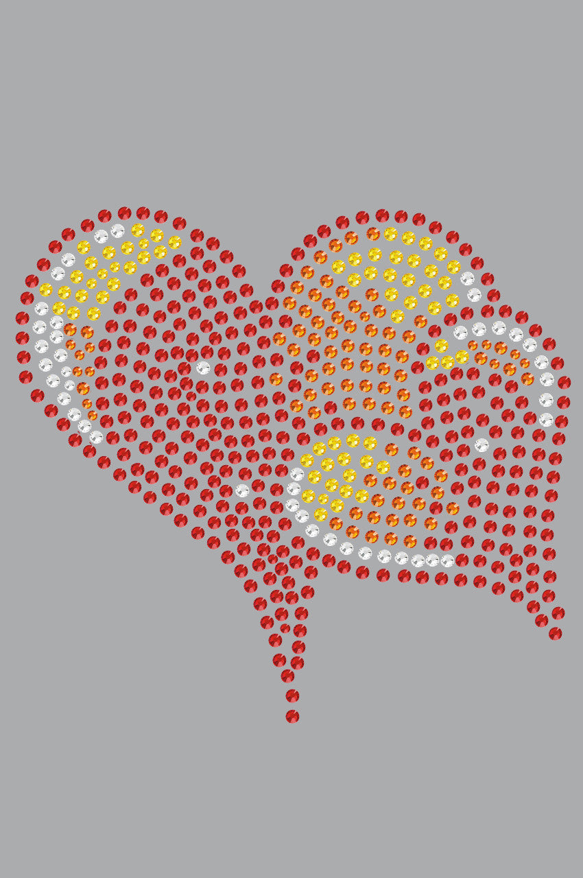 Red, Orange & Yellow Hearts - Womens T-shirt