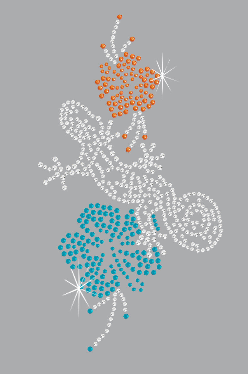 Gecko and Hibiscus - Womens Tee