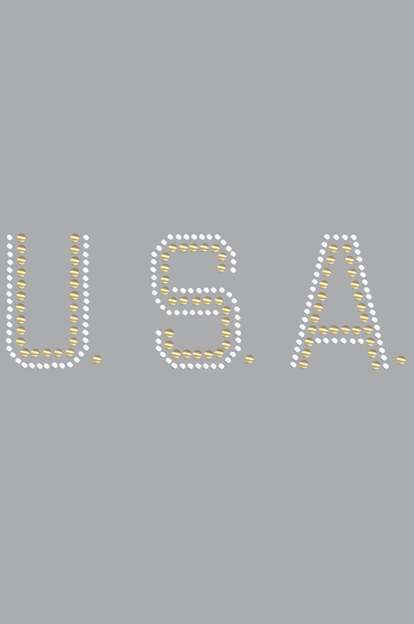USA (Gold & Silver Nailheads) - Womens T-shirt