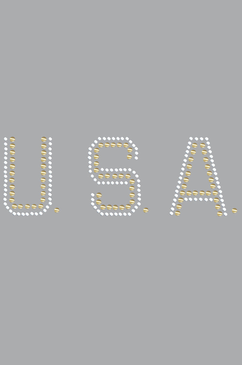 USA (Gold & Silver Nailheads) - Women's T-shirt