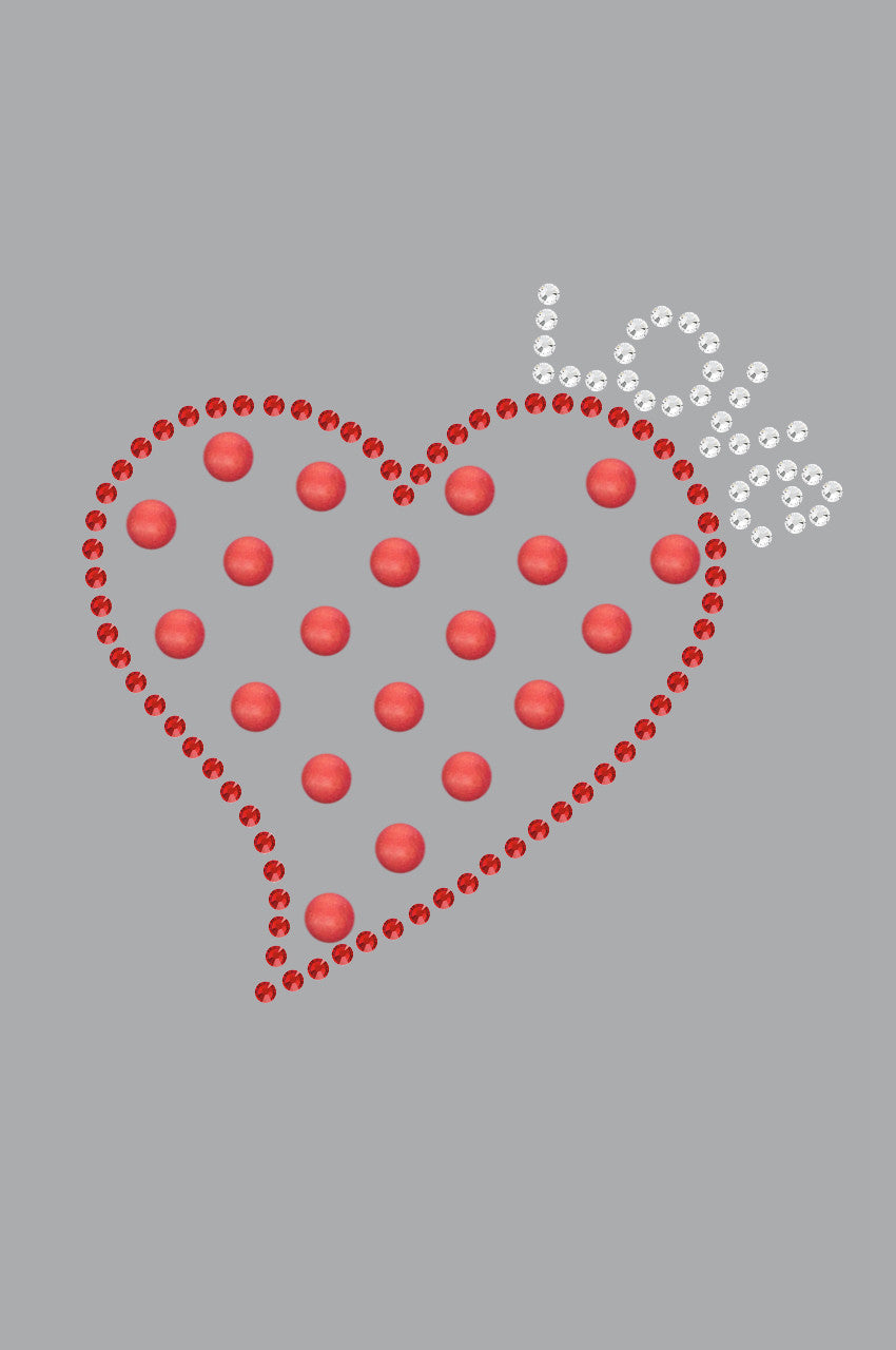 Small Love Polka Dot Heart - Womens T-shirt