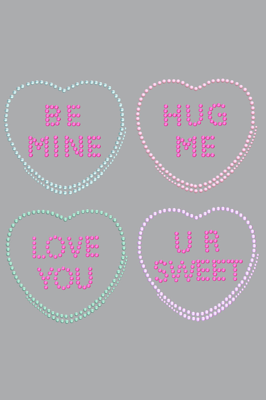 Candy Conversation Hearts - Womens T-shirt