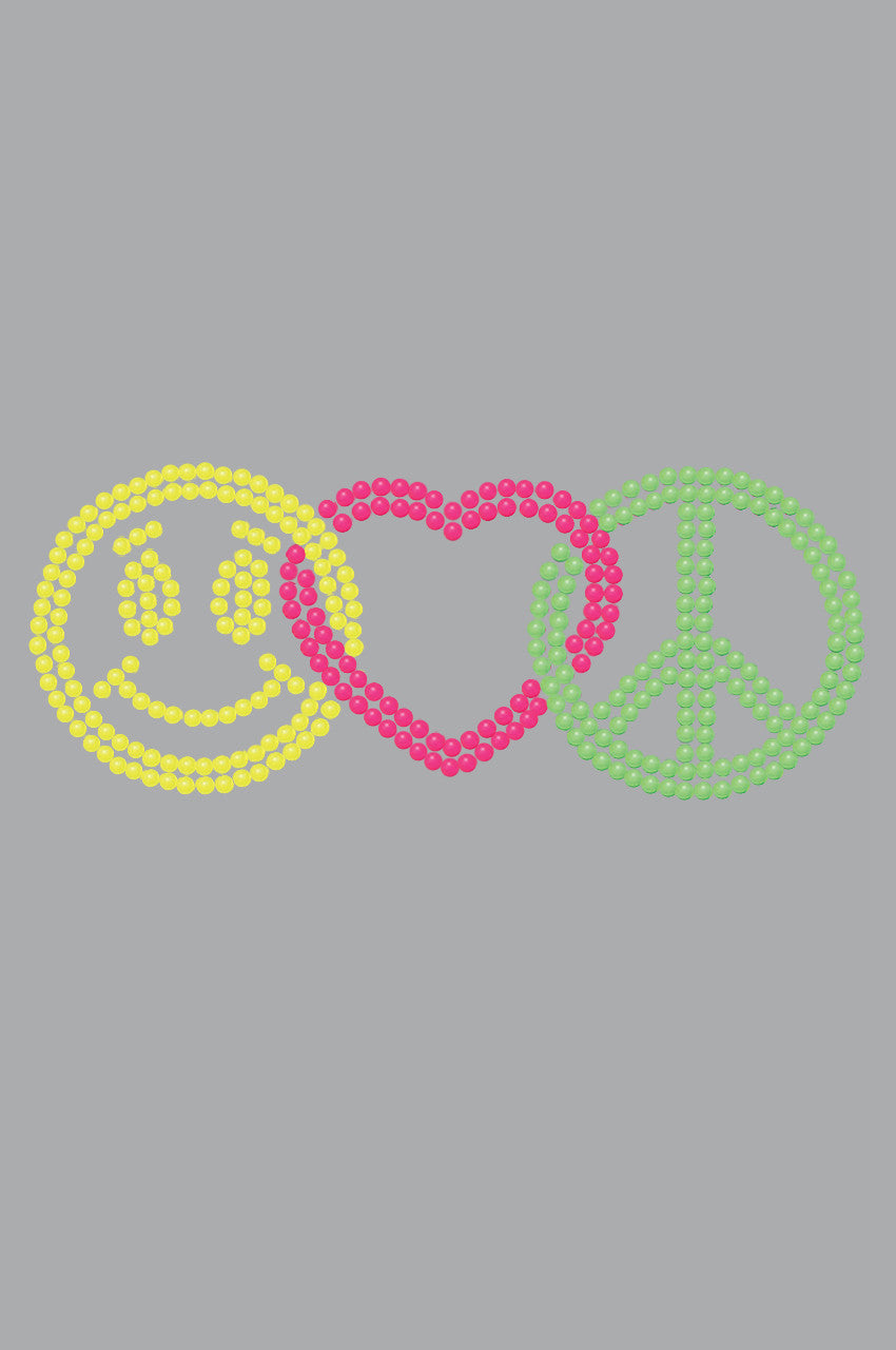 Smiley Face, Love, Peace - Women's T-shirt