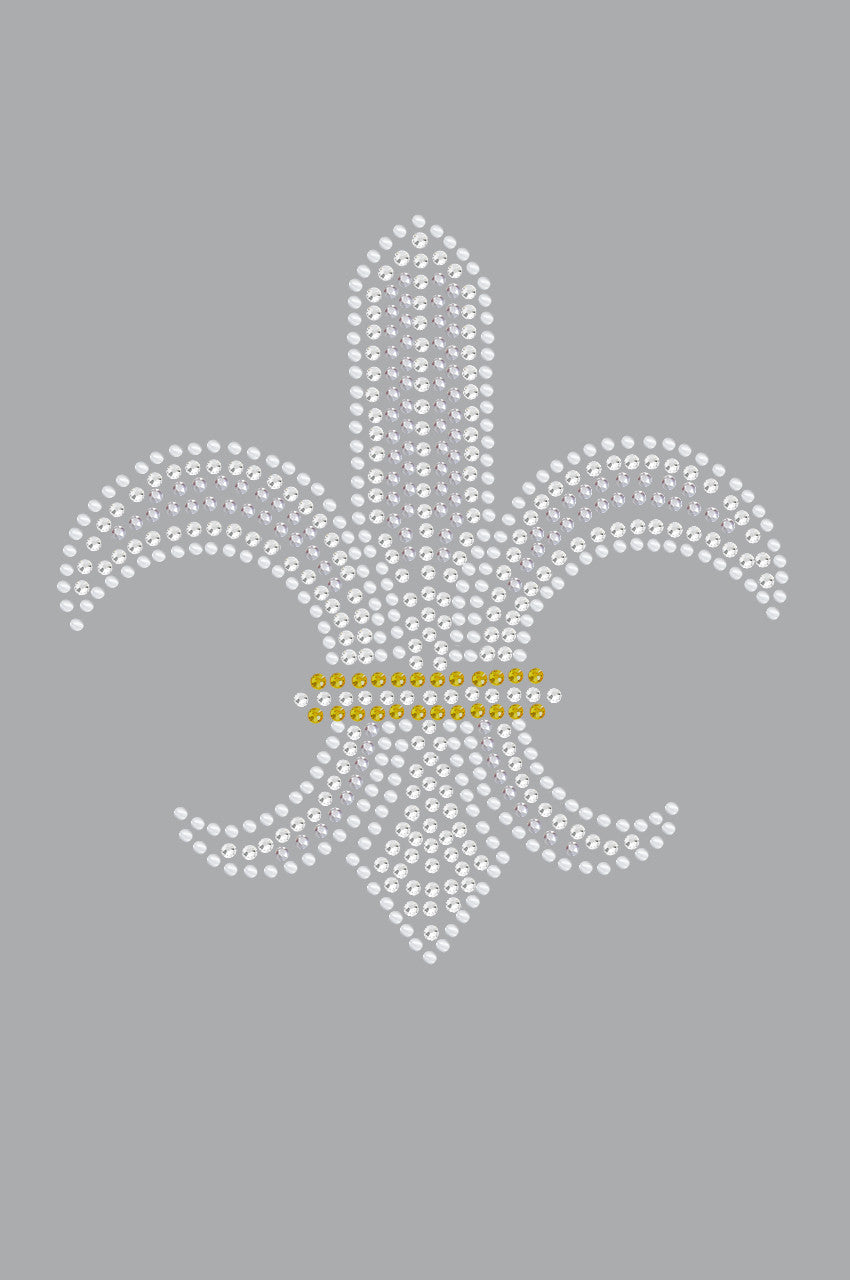 Fleur de Lis (Rhinestones & Nailheads) - Womens T-shirt