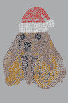 Cocker Spaniel with Santa Hat - Womens T-shirt