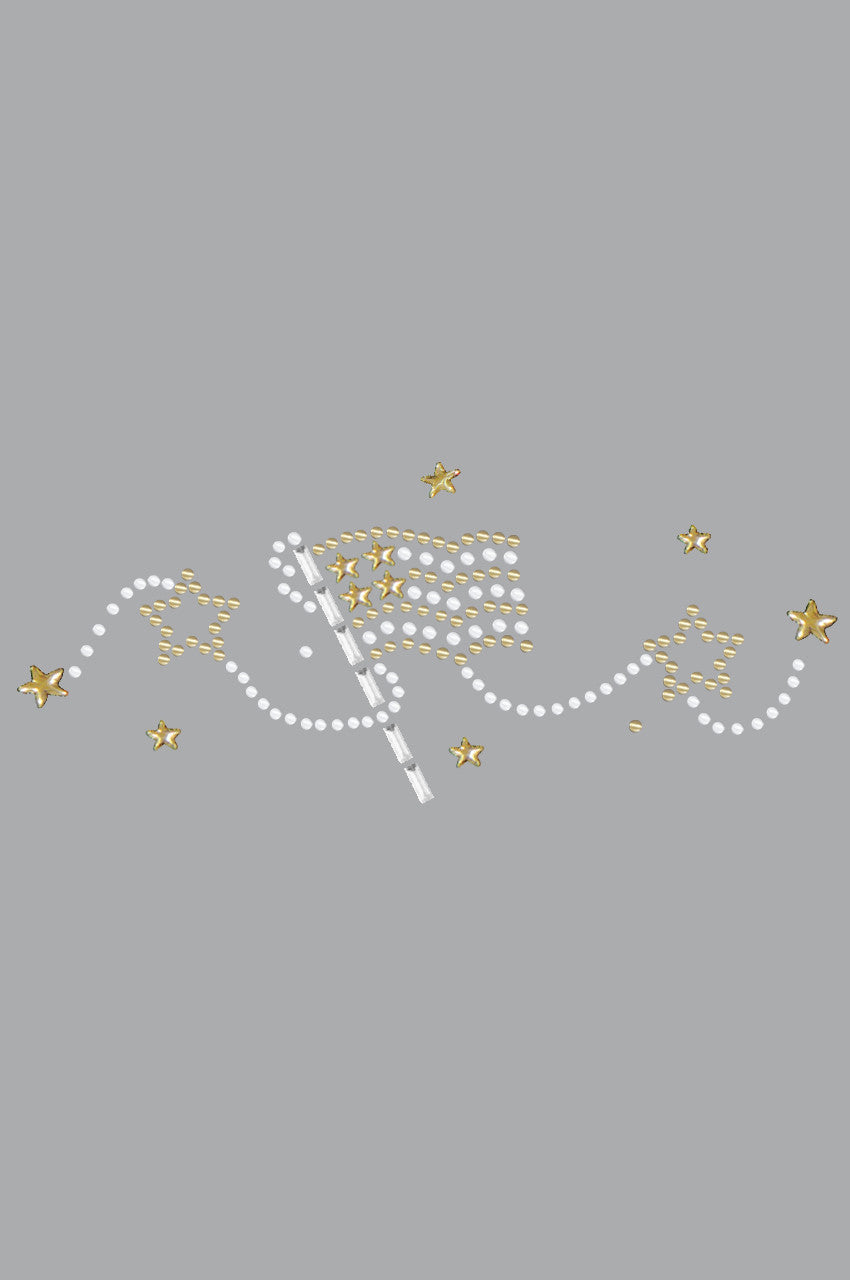 Flag (Gold & Silver Nailheads) - Womens T-shirt