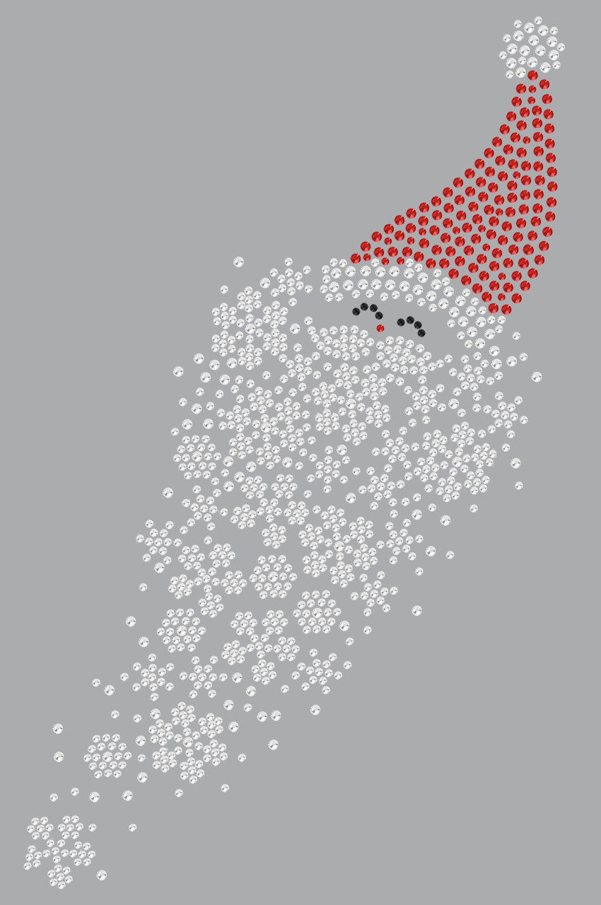 Santa Face with Snowflake Beard - Womens T-shirt