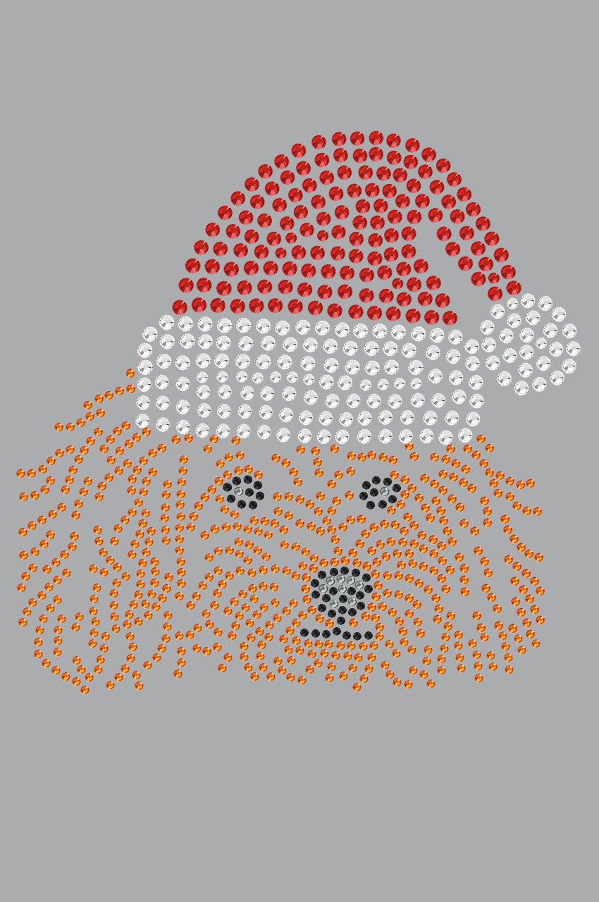 Poodle (Teddy) with Santa Hat - Womens T-shirt