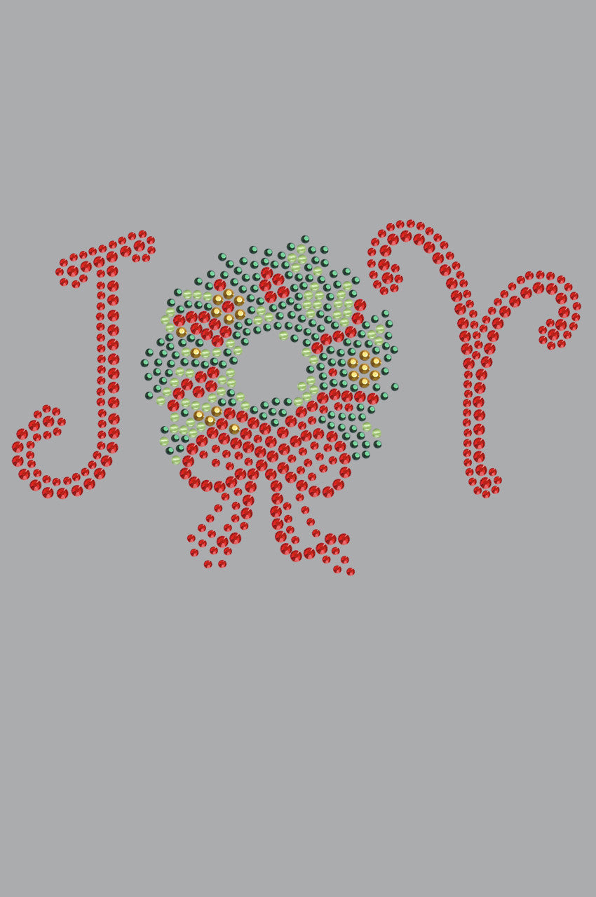 Joy Christmas Wreath - Womens T-shirt