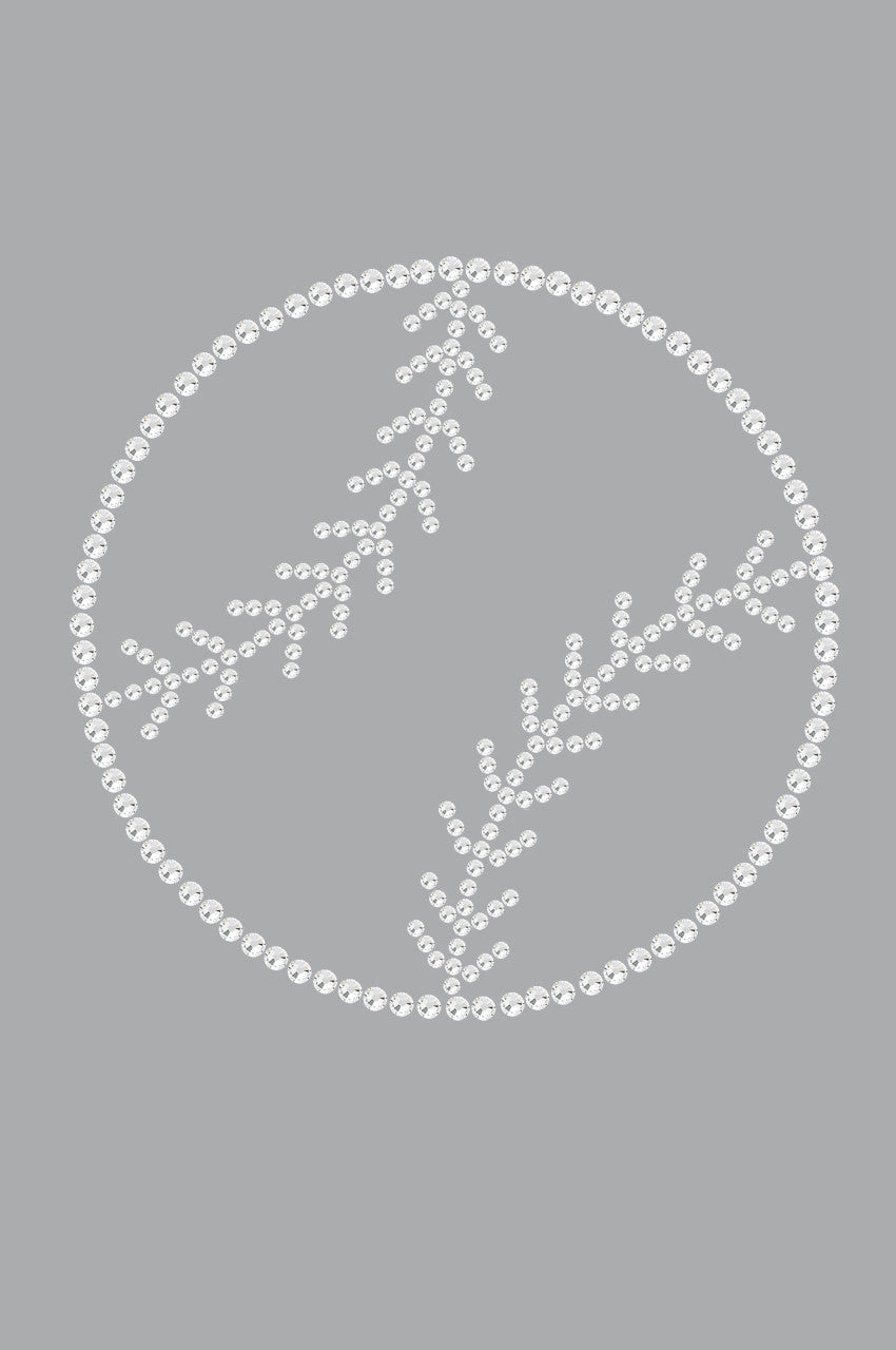 Baseball (Rhinestone Outline) - Womens Tee