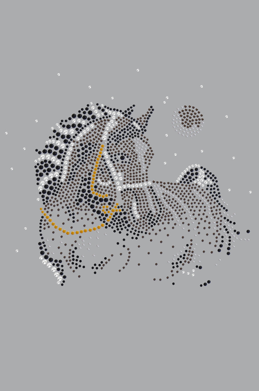 Horse with Stars & Moon - Womens T-shirt