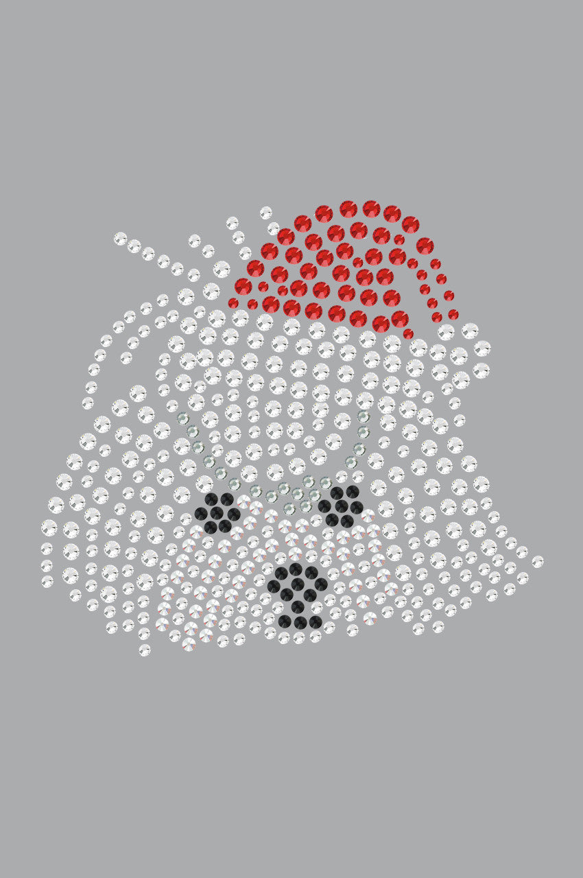 Maltese Face with Santa Hat - Womens T-shirt