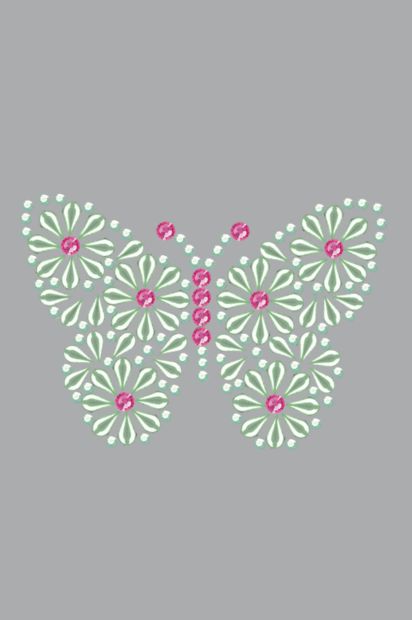 Green Nailhead Butterfly - Womens T-shirt