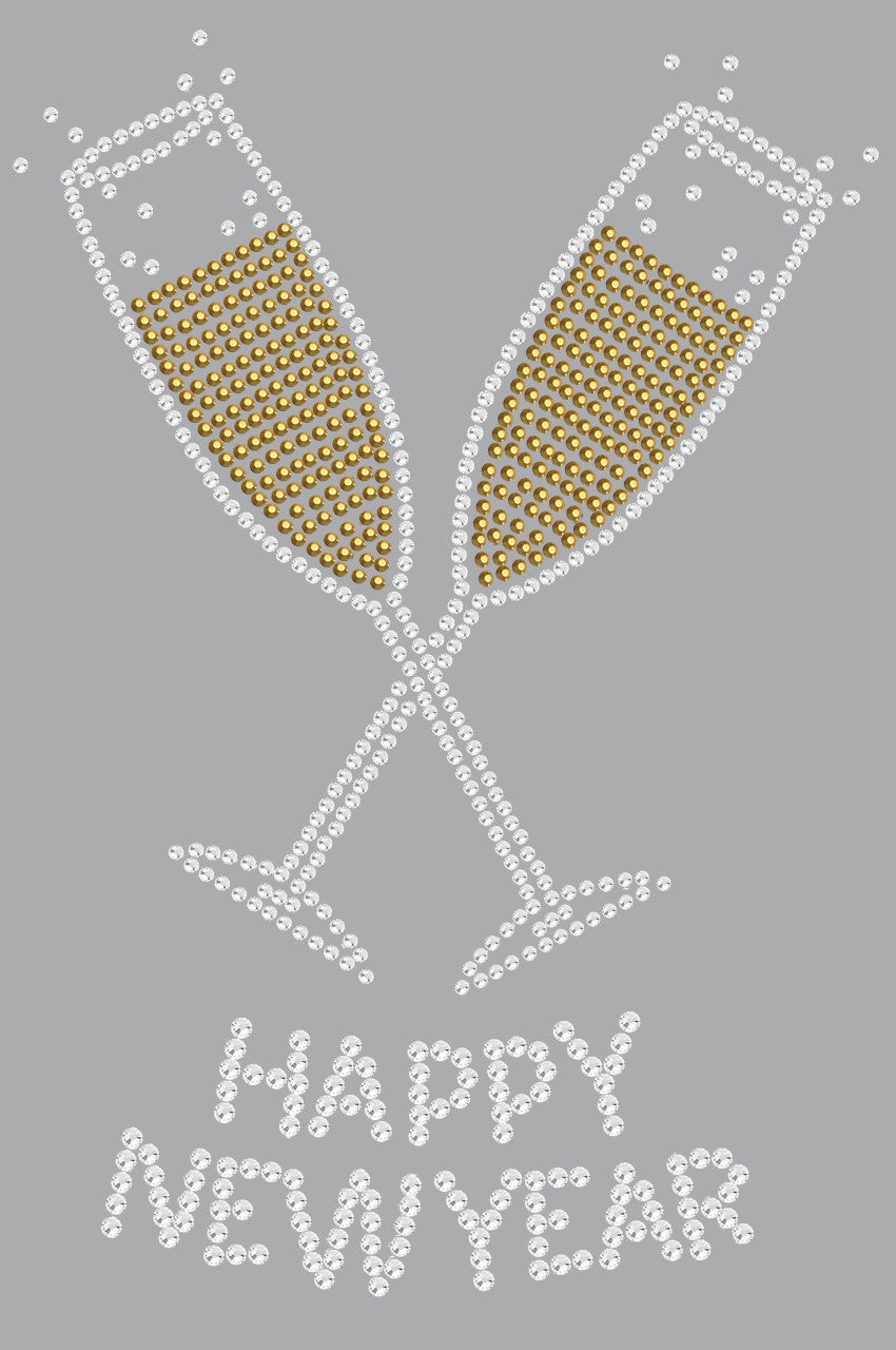 Happy New Year Champagne Glasses - Bandanna