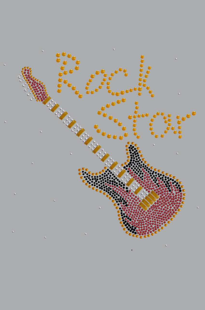 Rock Star with Red & Gold Guitar - Women's T-shirt