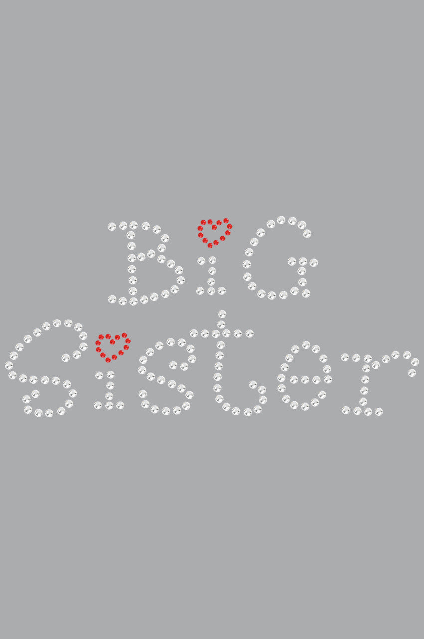 Big Sister with Red Heart - Womens T-shirt