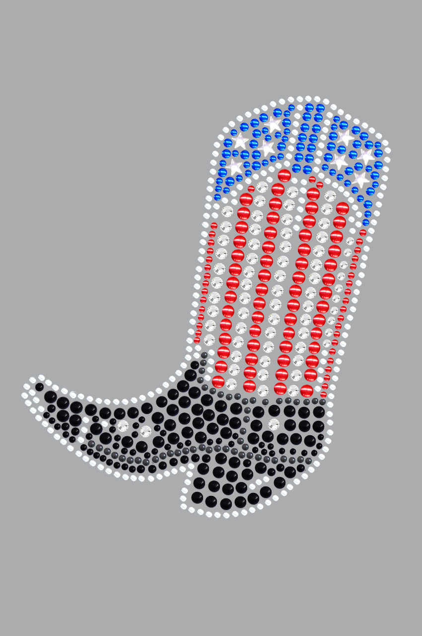 Boot (Red, White, & Blue) - Womens T-shirt