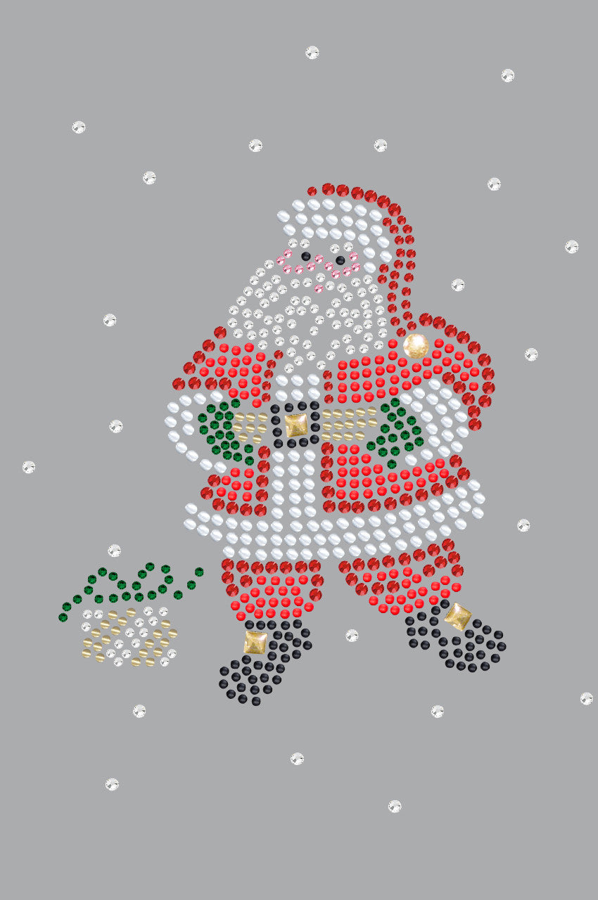 Santa with Snowflakes - Womens T-shirt