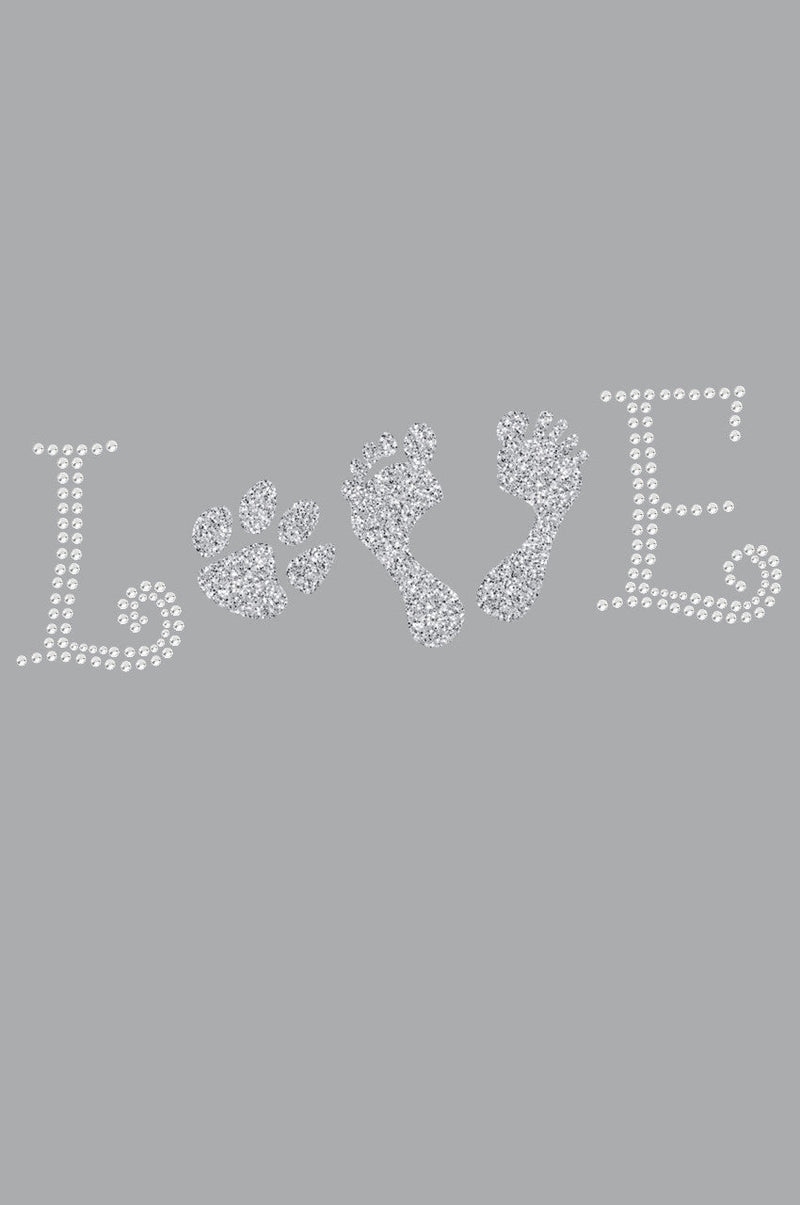 Love with Paw & Feet - Women's Tee