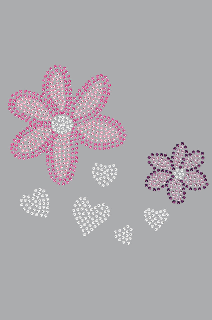 Pink & Purple Flowers - Womens T-shirt