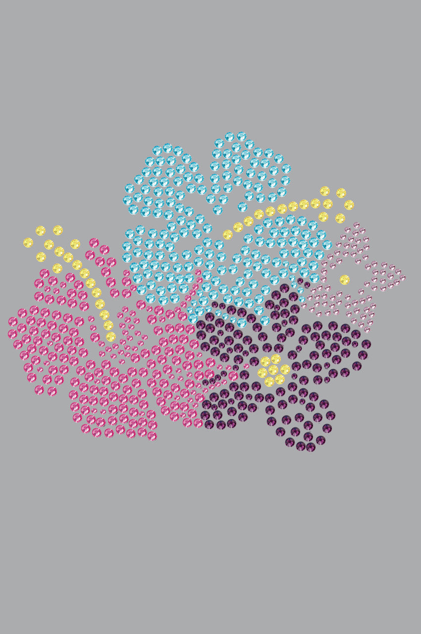 Pink, Blue & Purple Hibiscus - Womens T-shirt