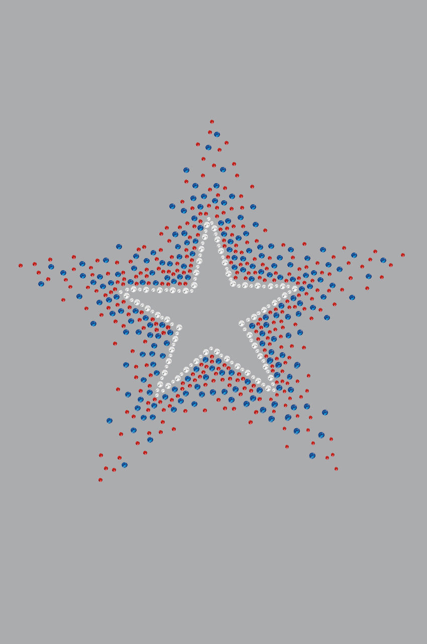 Star (Red & Blue) - Womens T-shirt