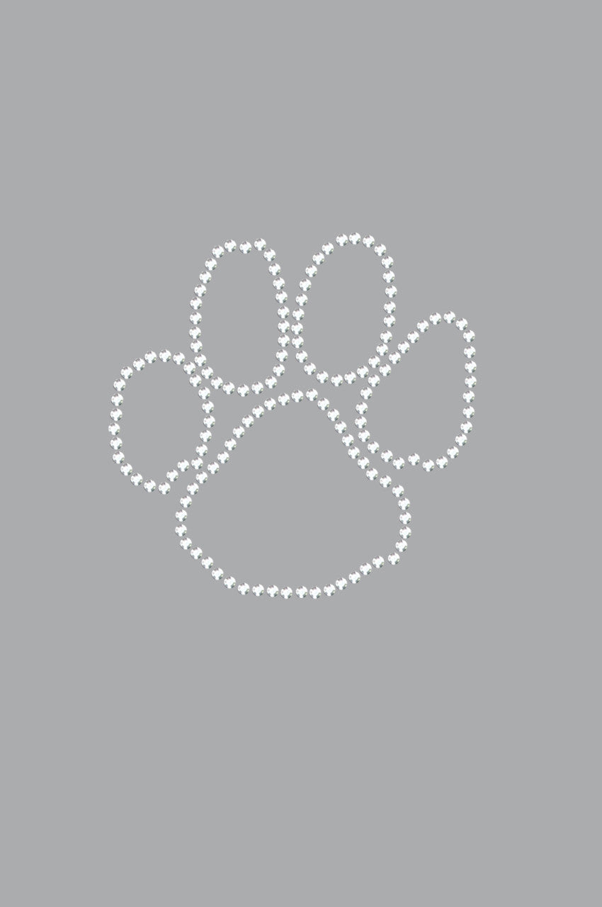Paw (Rhinestone Outline) - Womens T-shirt