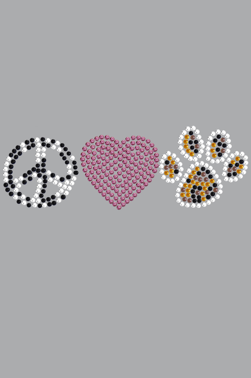 Peace, Love, Paw (Animal Print) - bandana