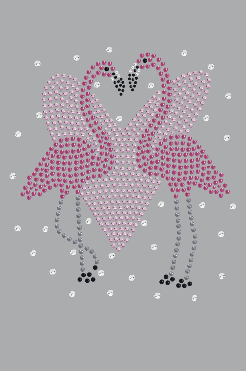 Flamingos with Heart- Womens Tee