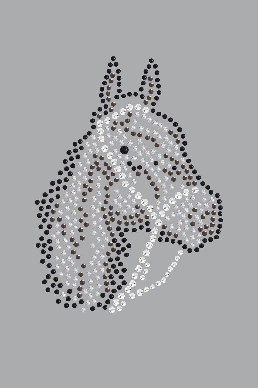 Horse Face (Brown Rhinestuds) - Womens T-shirt